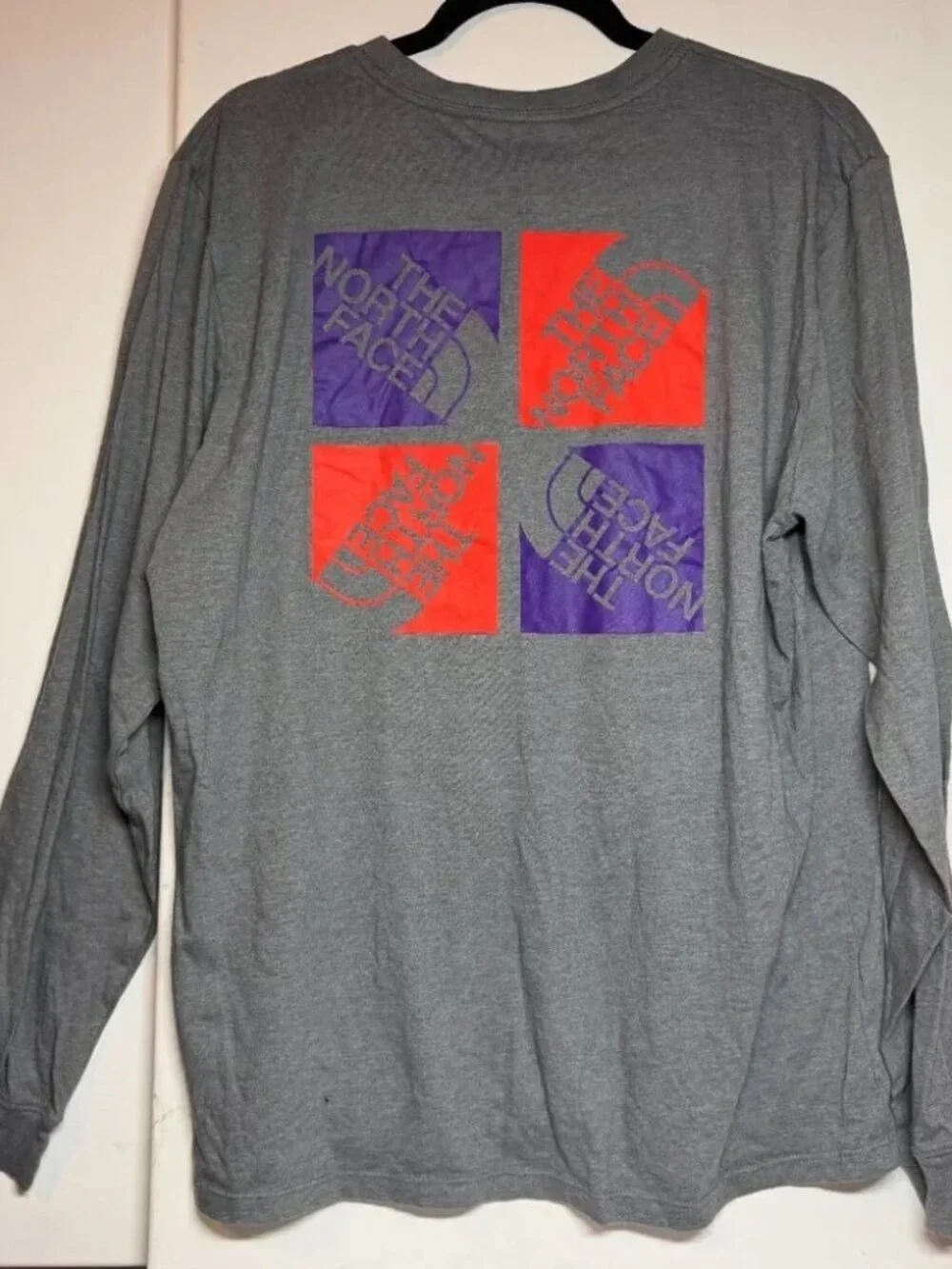 The North Face Men’s Long Sleeve Multicolor Logo T-Shirt Size Large